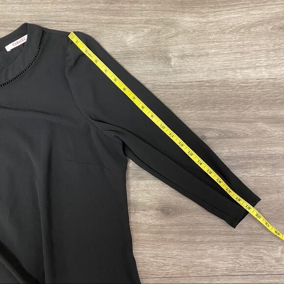 Camaieu Essential Eyelet Top Black Size S - Picture 8 of 8